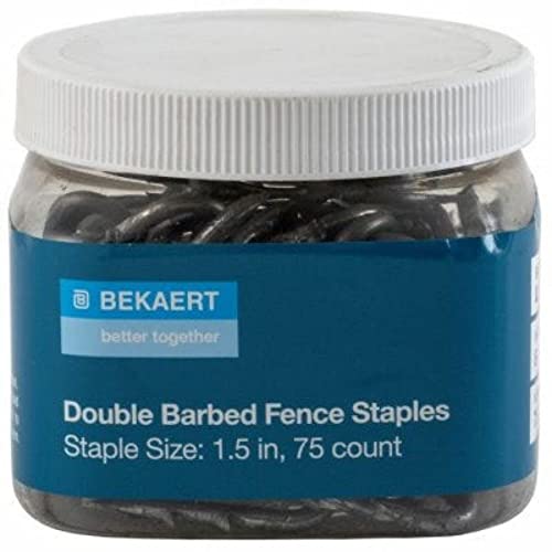 Bekaert 274769 1.5 in. Fence Staples Bezinal Coating, 8 Gauge - 75 Count