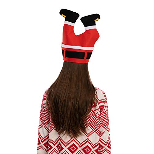 image for JOYIN 3 Packs Christmas Santa Pants Hats for Funny Hilarious and Festi