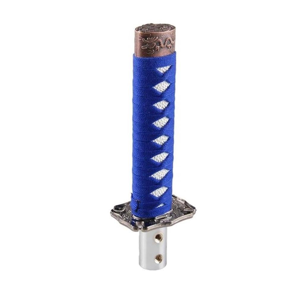 HYASDBWE Metal Manual Transmission Gear Stick 15cm Universal Samurai Sword Gear Shift Knob Shifter Gear Shifter Parts(Blue)