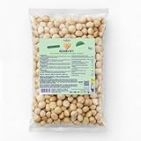 nut&me Nueces de Macadamia 1 kg | Macadamia cruda y entera, sin cáscara, sin gluten y sin aditivos | Fruto seco crujiente versátil para snack, repostería, granola, ensaladas y recetas dulces