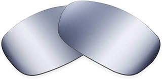 Sunglass Fix Replacement Sunglass Lenses Compatible for Von Zipper Zorg 69mm (Non-Polarized PC Flash Silver Mirror Black Pair-SFxEdge)