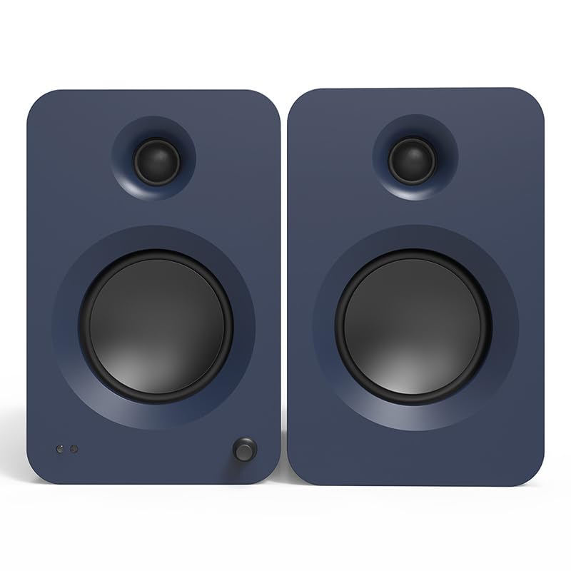 Image of Kanto REN Powered Speakers Bundle w /AudioQuest Sky 48 3m HDMI (Blue)