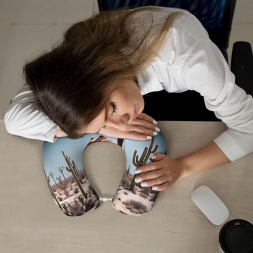 Almohada de viaje de espuma viscoelástica U en forma miniatura 6