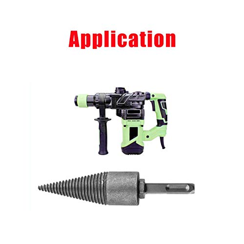Foto von Holzspalter Bohrmaschine, Holzspalter Schneckenwelle Splitting Screw Cone Holzbrecher Werkzeug, Spaltbohrer Kegelspalter Holzspalter Spaltgerät, Aus Stahl