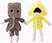 2 pezzi Little Nightmare Peluche Giocattoli Mono Bag Cappello e Giallo Impermeabile Farcito Bambole Idea Regalo per Bambini Ragazze Ragazzo Bambini Gioco Fan (marrone giallo)