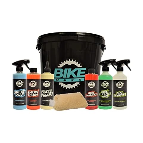 BikeMaxx Motorbike Cleaning Kit Cleaner Shampoo Wax Polish bike care Wash mitt Cover