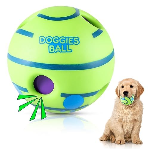 Mutiwill 5.1" Interactive Giggle Ball for Dogs and Cats - Pet Puzzle Toy with Unique Giggling Sounds - Durable Chew Toy for Boredom Relief