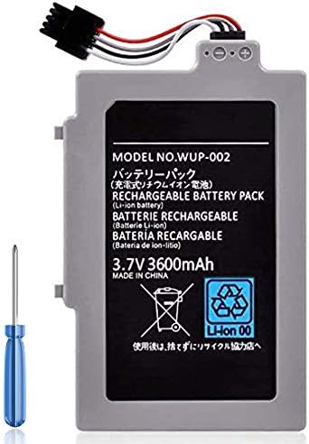 TQTHL Wii U Battery, Upgraded Battery Replacement for Nintendo Wii U, Wii U Gamepad,WUP-010 WUP-01