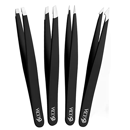 OCBA 4 teiliges Pinzette Set Präzisions-Pinzetten set aus Edelstahl Perfekte Präzision zum Augenbrauenzupfen Gesichtshaarentfernung Hochwertige Pinzette für Frauen und Männer - Image 5