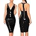 Productos Eróticos De Cuero Y Látex Mini Vestido De Cuero De Pvc Para Mujer, Látex, Aspecto Húmedo, Bodycon, Lencería, Cremallera, Clubwear, Negro_Xxl