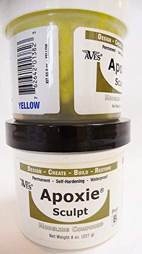 Aves Apoxie Sculpt - 2 Part Modeling Compound (A & B) - 1 Pound, Yellow #TOP2