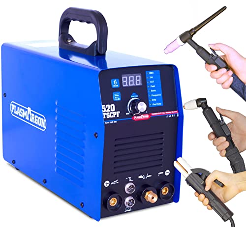 PLASMARGON PULS Poste à souder WIG 200 A Cutter plasma 50 A Poste de soudage MMA 180 A, dispositif de soudage/découpe combiné 3 en 1 WIG/MMA/CUT, IGBT,...