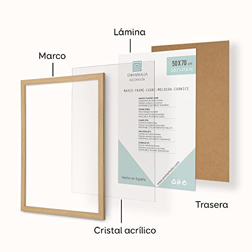 Miniatura 3 de Enmarkalia Marcos 50x70 Cm - Color Madera Moldura De 30x15 Mm X1 Ud.