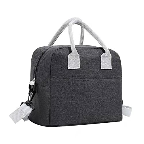 Bolsa de almuerzo,Bolsa termica porta alimentos ,Bolsa de almuerzo aislada bolsa,Bolsa termica playa,Adecuado para almuerzos trabajo-escuela-al aire libre.(negro C)