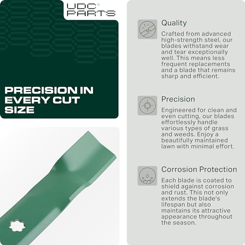 image for UDC Parts GY20852 Mower Blades for John Deere 48 Inch GX21784 D140 Z35