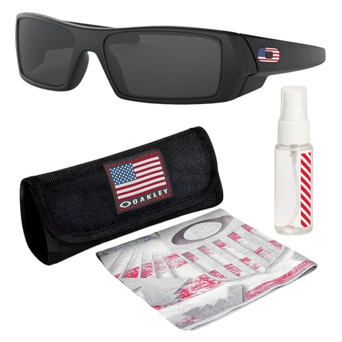 Oakley OO9014 Gascan Óculos de sol retangulares não polarizados para homens – Inclui kit oficial de óculos – Armação preta fosca com lente cinza