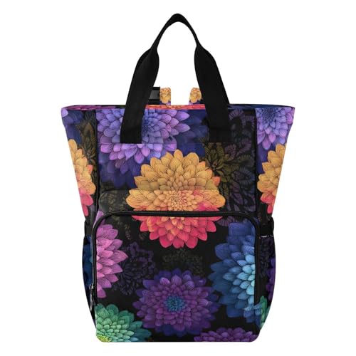 OWFKAY Baby-Wickeltasche Rucksack Buntes Mandala