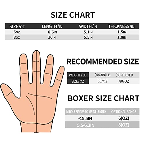 Kids Boxing Glove 6oz 8oz, Youth, Boys and Girls Training Sparring Gloves for Punching Bag Kickboxing, Muay Thai, MMA, UFC - Image 4