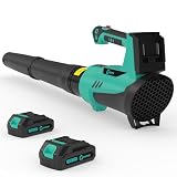 Garvee Leaf Blower Cordless - 550 CFM / 21V Powerful 2 * 2.0Ah Batteries and...