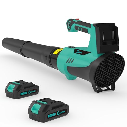 Cordless Leaf Blower 550 CFM 130 MPH with Batteries & Charger