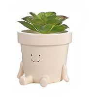 Amazon.co.jp: 笑顔 植木鉢 かわいい 樹脂製植木鉢 適切な 観葉植物