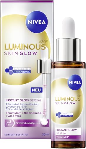 NIVEA LUMINOUS630 Skin Glow Instant Glow Serum, hocheffektives, leichtes Gesichtsserum für strahlende und ebenmäßige Haut… – Ansicht 1