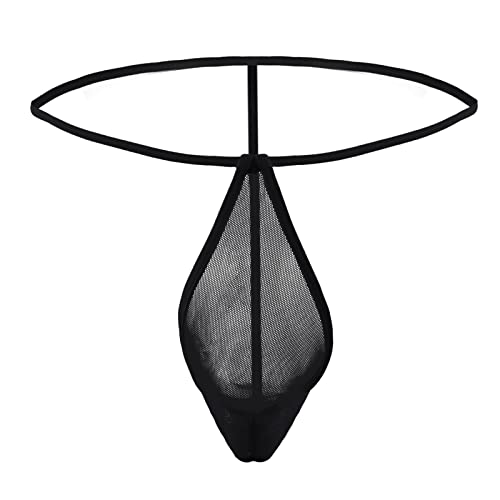 AGJGFM Men's Mesh See Through Thongs G-String T-Back Bikini Underwear4