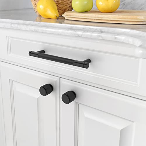 Amerdeco 10 Pack Matte Black Knurled Cabinet Knobs Kitchen Cabinet Pulls For Drawer Dresser, Cupboard And Wardrobe Zh0031 #TOP2