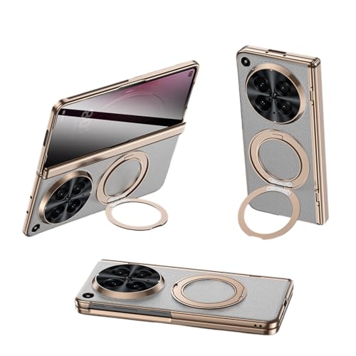OPPO Find N6 �Ή� 360° �}�O�l�b�g��]�����O�X�^���h�P�[�X �����K���X�t�B�������� �q���W�E�J�������S�ی� �X�����f�U�C�� (�O���[(�v���C�o�V�[))