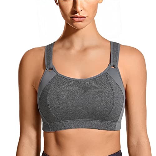 Sujetador deportivo de alto impacto mujer sin aros talla 110B ajustable ligeramente acolchado 2