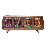 CHANGLKJ Orologio Vintage a Tubo Nixie, Orologio a Tubo Luminoso RGB con Pulsante Touch in Rame, Telecomando/Controllo App, Luminosità Regolabile Automaticamente, per Collezione, Regalo, Decorazione