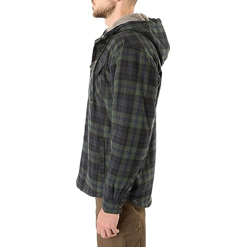 Image of Smith's Workwear Men's Sherpa-Lined Hooded Flannel Shirt-Jacket