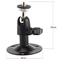 AlexVyan 5 mm 1/4" 7 cm Long Metal Security CCTV Camera Bracket Ceiling Wall Mount Hang Ceiling Mount Flexible Indoor Outdoor Bracket, Wall and Desk mountable, Cradle Ball Head (Pack of 5-7CM) gallery image