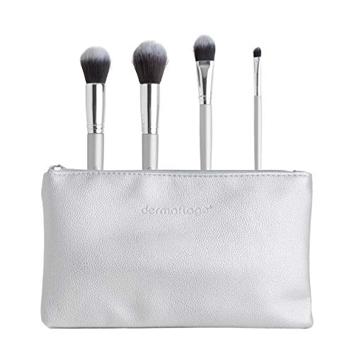 Professional Makeup Brush Set: 4 Concealer Brushes, Bag, Synthetic, Vegan, Cruelty Free, 6 pieces
