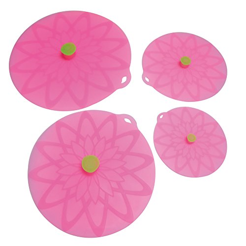 jss silicona tapas de cierre hermético Alimentos Covers 4 piezas Silicona Tazas cuenco de tapas de recipientes