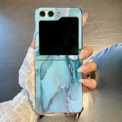 Coque rigide Galaxy Z Flip4 transparente et son design marbre premium