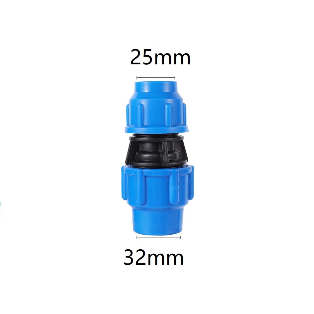 MiJunHD PE Pipe Reducing Straight Connector,32mm to 25mm Reducer Coupler Connection Plastic Quick Fittings for Garden & Agriculture Watering (1 Piece) - Image 2