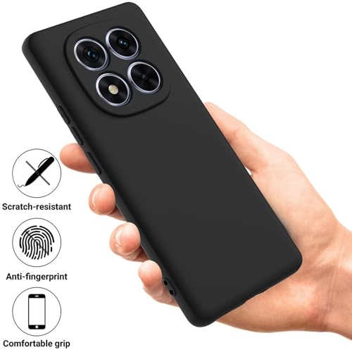 Image of Back Cover for Mi Redmi Note 14 Pro 5G / 14 Pro 4G | Full Camera Protection | Premium Liquid Silicon Case | Flexible Bumper Case for Mi Redmi Note 14 Pro 5G / 14 Pro 4G / Poco X7 5G (Black)