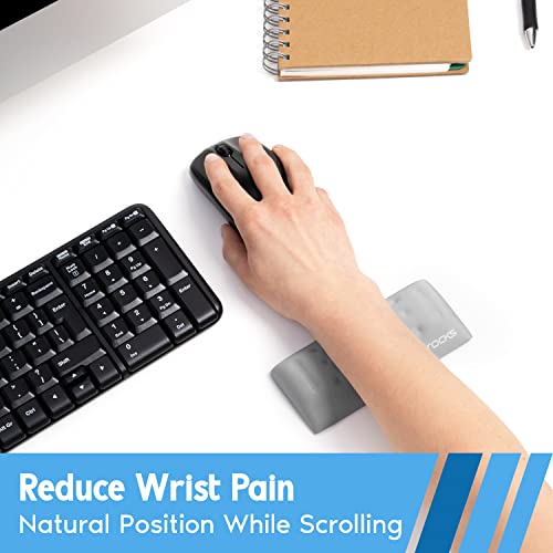 I-Rocks Memory Foam Mouse Wrist Rest - Pain-Reducing Wrist Rest For Mouse - Non-Slip Rubber Base Wrist Rest - Cooling Mouse Wrist Support For Long Hours Of Work, Studying, Gaming #TOP1
