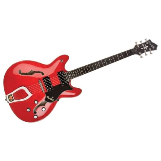 Guitarra eléctrica hagstorm viking - wild cherry transparent
