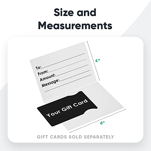 Custom Gift Card Holder Carrier 250 Pack Bulk for Businesses, Corporate Gifts, Employees, Customers Customized Message and Colors