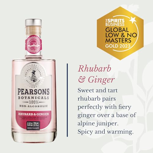 Pearsons Botanicals Rhubarb & Ginger Non Alcoholic Gin, Award Winning Spicy and Warming Blend, Non Alcoholic Spirits - Halal, Low Sugar, and Gluten-Free, Part of the Spirits of Virtue Range (700ml) - Thumbnail 3