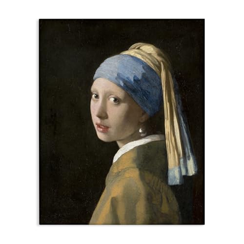 Stupell Industries Classical Vermeer Pearl Earring Canvas Wall Art Design by one1000paintings, 16 x 20