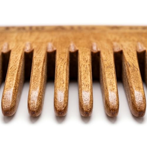 Peine de madera natural 15.75 cm con aceite de jojoba miniatura 4