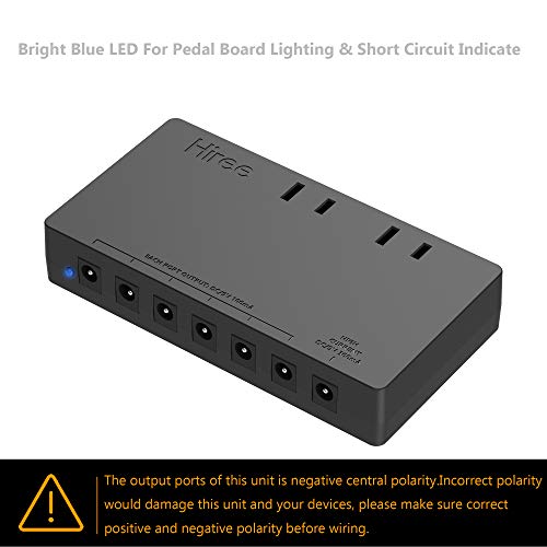 Hiree Guitar Pedal Power Supply 7 Dc Output For 9V Effect Pedal Board With 2 Ac Outlets For Charging Speaker, Musical Instruments #TOP3