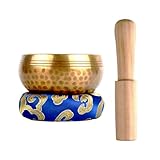 Tibetan Singing Bowl Set ，Sound Bowl Meditation Bowl，hand Hammered in Nepal For Yoga, Mindfulness, Healing & Chakra balancing,Meditation- 3.15 inch