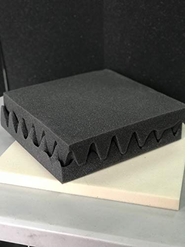12 PACK Egg Crate Foam Cushion 3" Thick 12"W x 12"L Acoustic Panels Sound Proof Foam Padding, Foam Sheets, Foam Pad, Dampening Foam, Convoluted Packing Foam