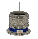 S8LS Blue Steady-ON 2NM IP67 Solar LED Marina Dock Barge Boat Safety Beacon Light