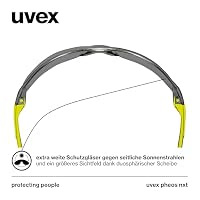 Uvex pheos nxt - Premium-Schutzbrille - innen beschlagfrei, außen extrem kratzfest & chemikalienbeständig - anthrazit/lime, getönt - one size – Ansicht 5