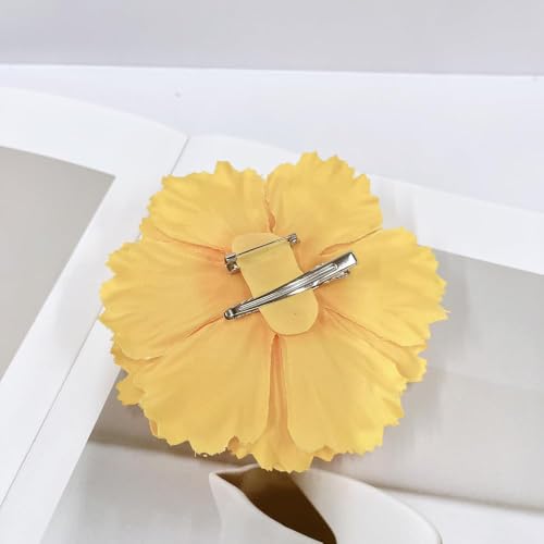 Image of Peony Fabric Flower Brooches Oversize Lapel Pins Extra Big Brooch Delicate Dancing Party Prom Wedding Charm Banquet Dress Suit Guest Corsage Accessories Gifts Dancer Large Hairpin Clip 110mm